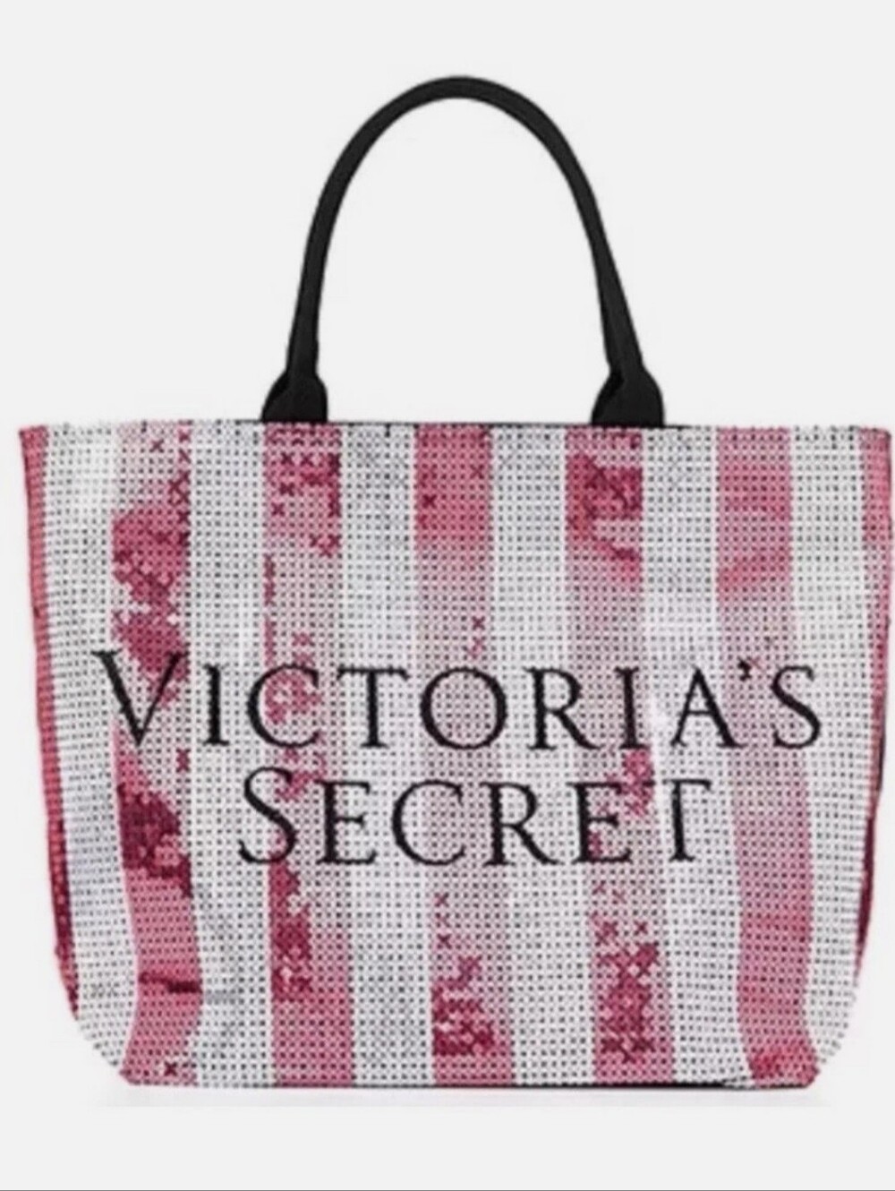 Victoria's Secret Iridescent Pink Sequin Tote - Picture 2 of 5